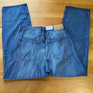 H&M Loose Straight High Waist Jeans. Size 12